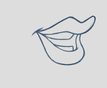 Rhubarb mouth shape E, slightly rounded