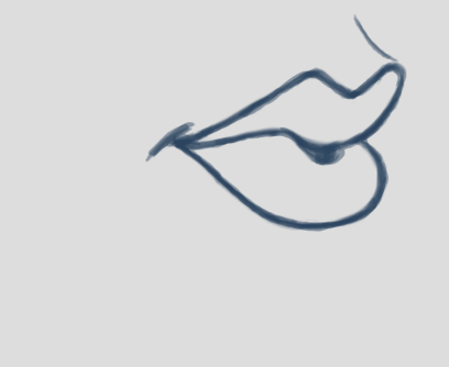 Rhubarb mouth shape F, with puckered lips